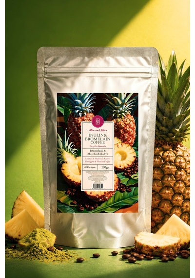 Inulin & Bromelain Coffee İnülin, Bromelain, Matcha & Ananaslı Form Kahve 120 G Granül