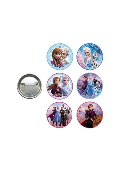 Lisanslı Yaka Çanta Metal Rozeti Frozen-elsa-anna 6lı Paket Pinyata İçi Doğum Günü Hediyesi Diğer