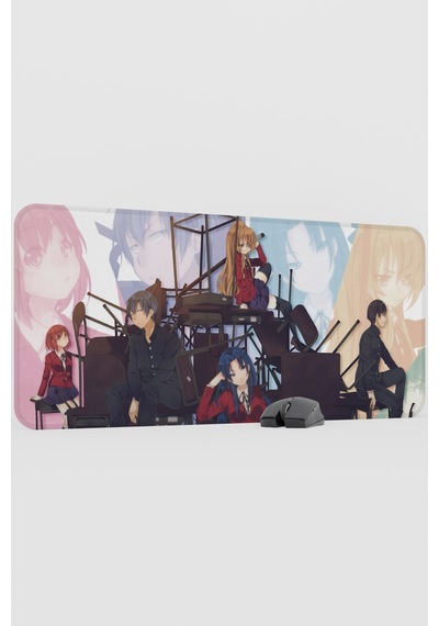 Toradora Anime V3 - 90x40 Xxl Gaming Kauçuk Kaymaz Taban Mouse Pad Fare Altlığı