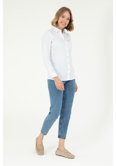 U.s. Polo Assn. Kadın Beyaz Gömlek Basic 50293919-vr013 Beyaz
