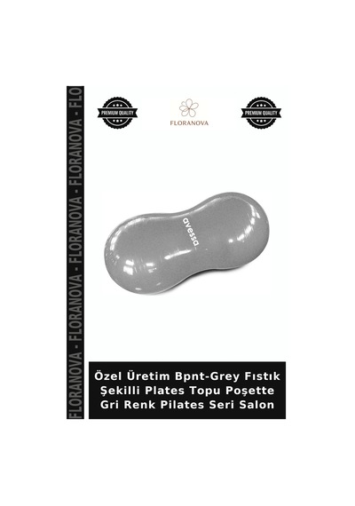 Özel Üretim Bpnt-grey Fıstık Şekilli Plates Topu Poşette Gri Renk Pilates Seri Salon