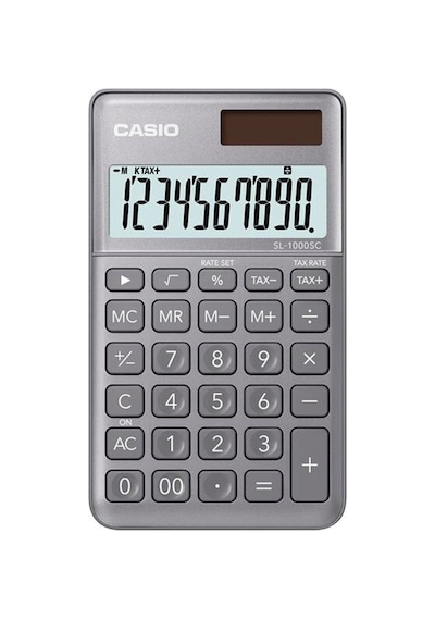 Casio Sl-1000sc-gy Cep Tipi 10 Hane Gri Hesap Makinesi Beyaz