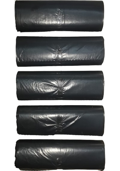 Siyah Orta Boy Çöp Poşeti 55X60 Cm 20 Li Rulo 5 Paket 100 Adet