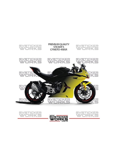 Cfmoto 450sr Kaplama Sticker Çift Renk Motor Kaplama Modeli Hazır Kit Yüksek Kalite 86299003