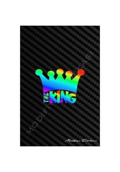 The King Sticker Folyo - Hologram - 17 X 11.5 Cm