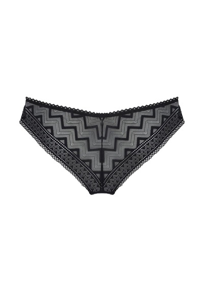 Magic Form 548 Zigzag Dantelli Normal Külot - Siyah Siyah
