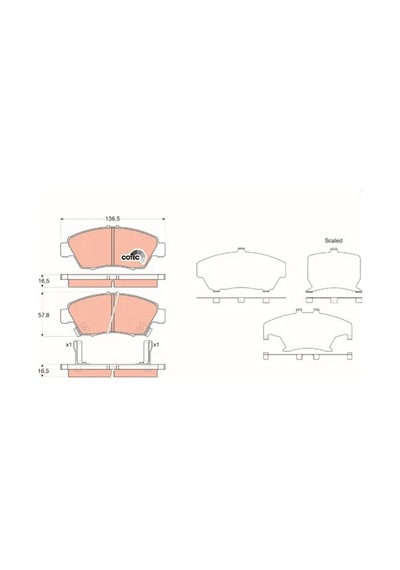 Honda Civic 7 On Fren Balatasi 1.6 2001-2006 Trw Gdb3375