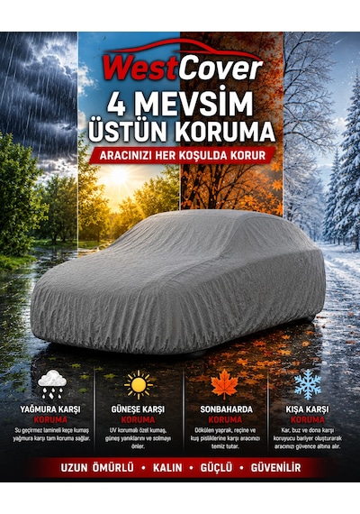 Byd Seal Design Gri Kalın Dolu Korumalı- Premium Oto Branda 4 Mevsim Dolu, Güneş, Yağmur Ve Uv Korumalı