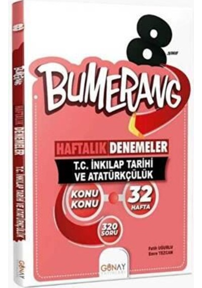 Günay 8. Sınıf Bumerang Haftalık Denemeler T.c. İnkılap Tarihi
