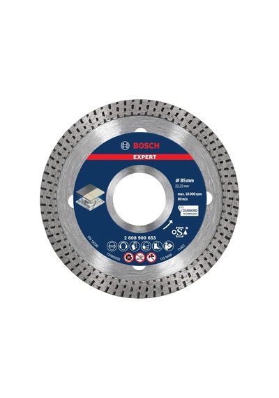 Professional 1x Expert Hardceramic Elmas Kesme Diskleri Sert Fayanslar, Sert Taş, Ø 85 Mm, Aks