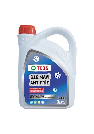 Teos -40 Derece Mavi Antifriz 3 Lt Oto Koku Mavi Teos Antifriz N11.130