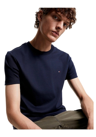 Tommy Hilfiger Klasik Sıfır Yaka T-shirt Lacivert