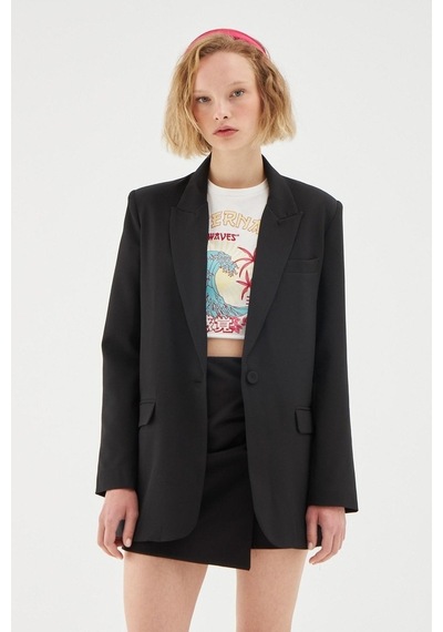 Quzu Blazer Ceket Siyah (498498958)