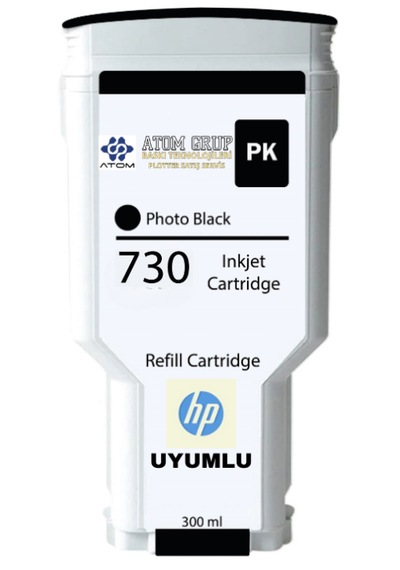 Atom Grup 730 Hp P2v73a Photoblack Uyumlu Kartuş 300 Ml