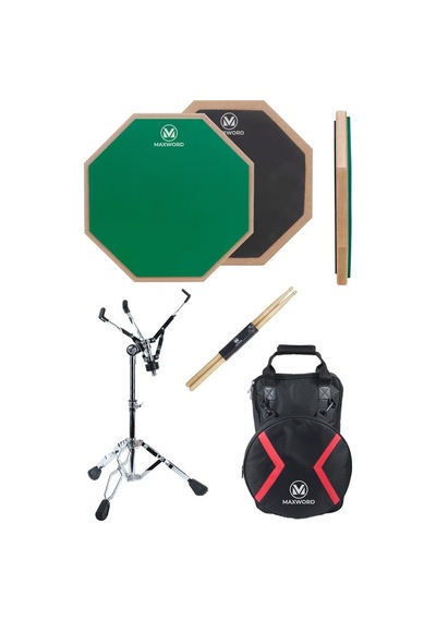 Maxword Dd-239gr Pro Bateri Davul Çalışma Pedi Seti Drum Practice Pad Full Set