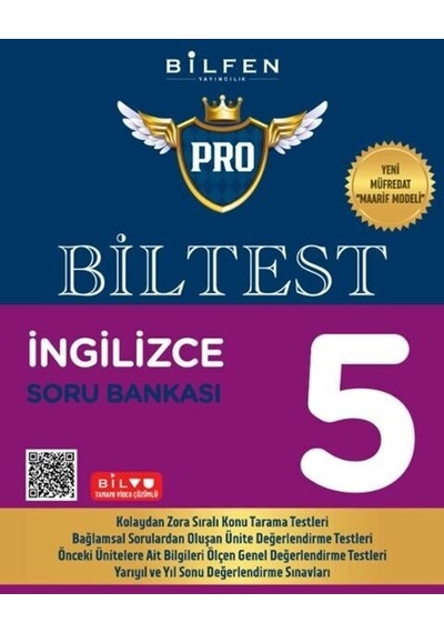 Bilfen 5.sınıf Biltest Pro İngilizce Soru Bankası Yeni Müfredat