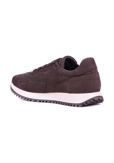 Shoetyle - Hakiki Nubuk Deri Kahverengi Erkek Sneaker - 666-02-18-1455 Kahve Rengi