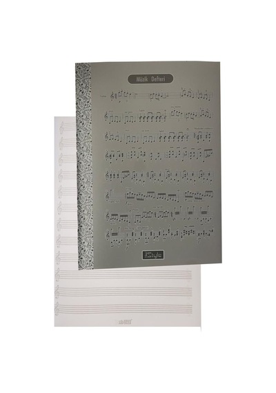 Müzik Defteri A4 40 Yaprak Plastik Kapak 1 Adet Sol Anahtarlı Pp Kapak Müzik Defteri 21x29.7 Cm 12 Sütunlu
