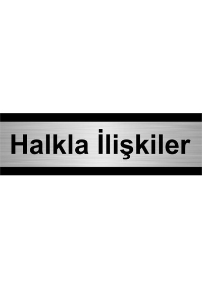 Halkla Ilişkiler 10x20cm Gümüş Renk Metal Yönlendirme Levhası
