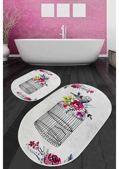 Cage Banyo Halısı Djt 2 Li Set Çok Renkli