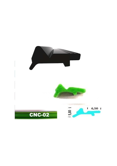 Contacall Cnc Kızak Fitili Puntalı Sıyırıcı Tipi Cnc Contası 5 Metre Mavi
