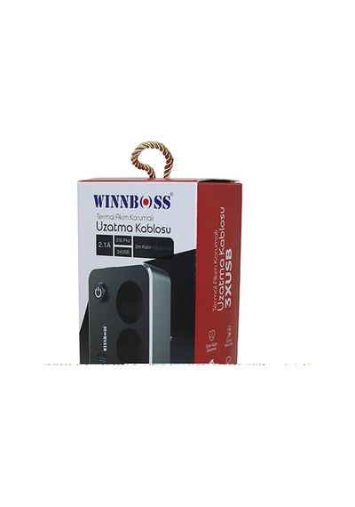 Termal Akım Korumalı 2.1a 3lü Priz 3xusb 2mt Anahtarlı Uzatma Kablo Siyah Bx40 Diğer