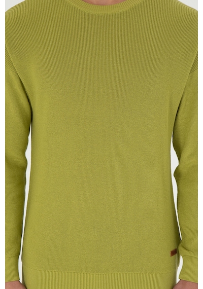 U.S. Polo Assn. Erkek Regular Fit Bisiklet Yaka Fıstık Yeşili Basic Kazak 50298267-VR087