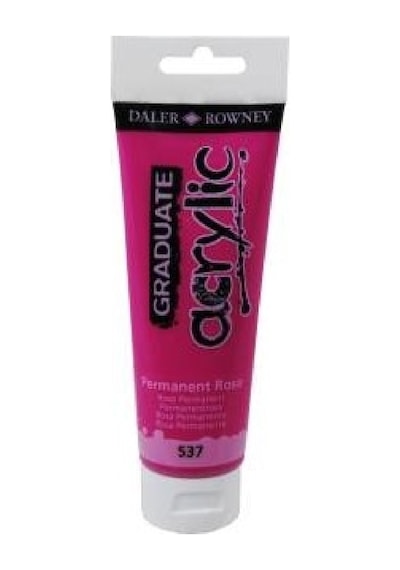 Daler Rowney Graduate Permanent Rose 120 ml. Akrilik Boya 537