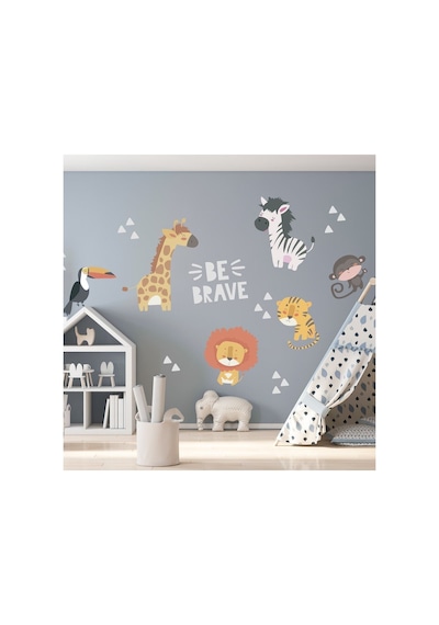 Safari Hayvanlar Temalı Duvar Sticker Seti