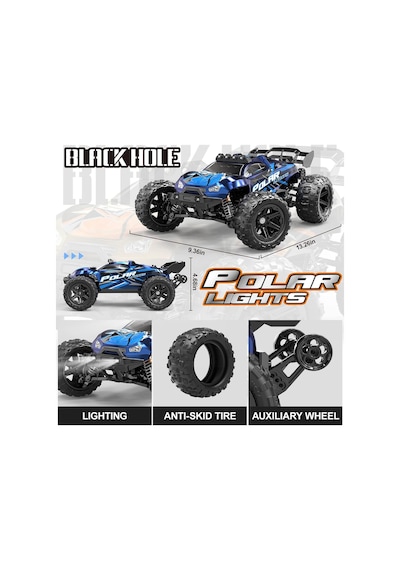 55 Km/h Hız Yapan Süspansiyonlu Profesyonel Kumandalı Arazi Aracı Rock Crawler Servo Motor 1:14