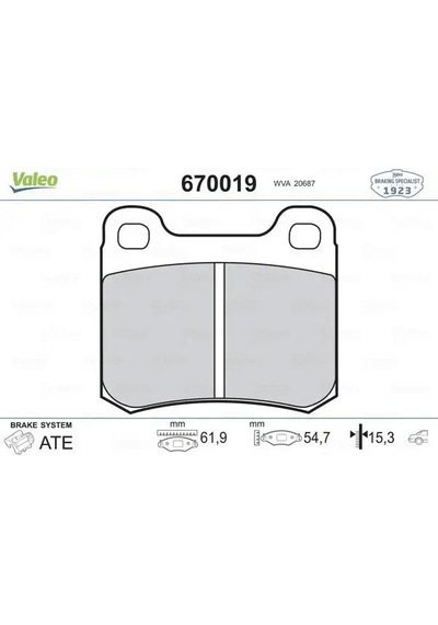 Mercedes E200 W124 Arka Fren Balatasi 1993-1995 Valeo 670019