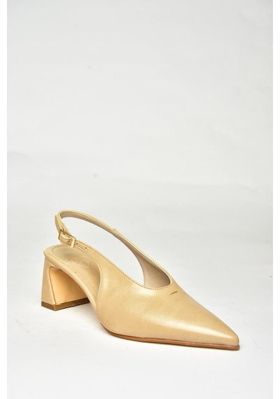 Fox Shoes U654080009 Ten Kalın Topuklu Kadın Ayakkabı Ten