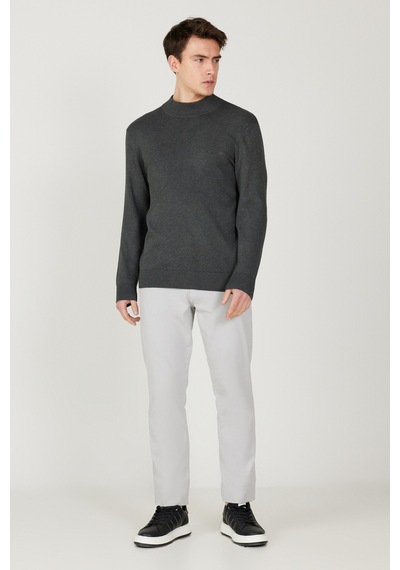 AC&Co / Altınyıldız Classics Erkek Antrasit-melanj Standart Fit Normal Kesim Yarım Balıkçı Yaka Triko Kazak Antrasit Melanj AC&Co / Altınyıldız Classics Erkek Antrasit-melanj Standart Fit Normal Kesim Yarım Balıkçı Yaka Triko Kazak Antrasit Melanj