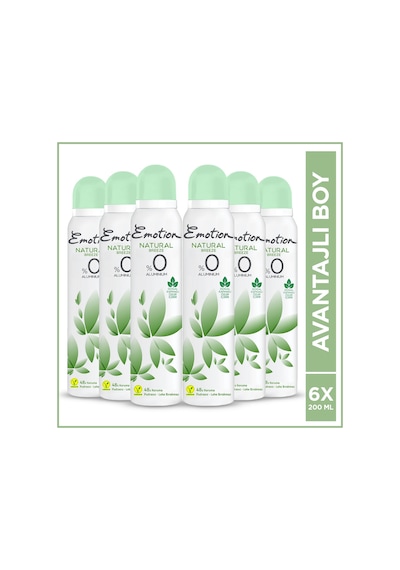 Emotion Natural Breeze Kadın Sprey Deodorant 6 x 200 ML
