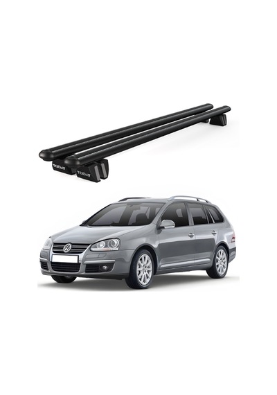 Pençe Volkswagen Golf 2007-2009 Uyumlu Siyah Ara Atkı Port Bagaj Tavan Barı