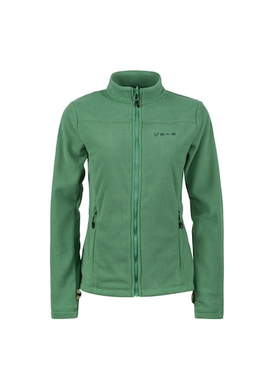 2as Cara Kadın Tam Fermuarlı İnce Polar Sweatshirt Yeşil Yeşil