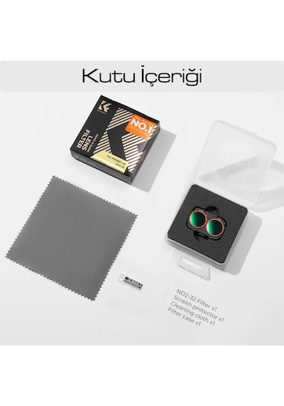 K&f Concept Osmo Pocket 4p Uyumlu Nd2-32 Filtre Osmo Pocket 4 Pro Değişken Ayarlanabilir 5 Stop Nd2-32 Filtre