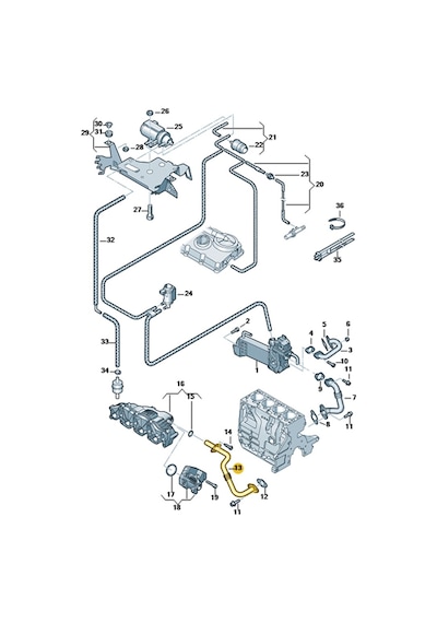 Vw Caravelle T6 2016-2019 2.0 Dizel Motor Egr Borusu 03l131521aa