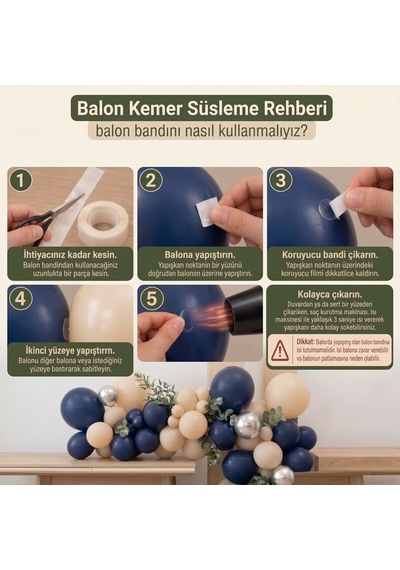 Bakgelal Şeffaf Balon Yapıştırma Bandı 2li Set - Doğum Günü Ve Parti Süsleme Çift Taraflı Nokta Yapıştırıcı - 9090237138400 0-99