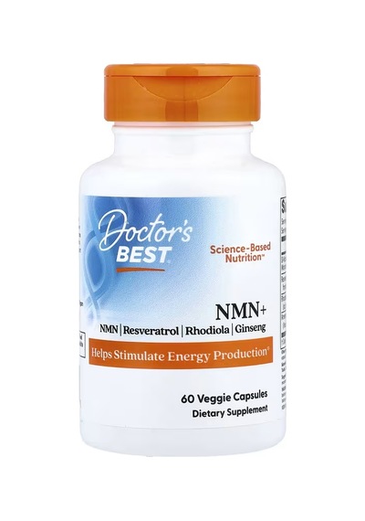 Doctor's Best Nmn+ Nicotinamide Resveratrol Rhodiola 60 Veggie Caps