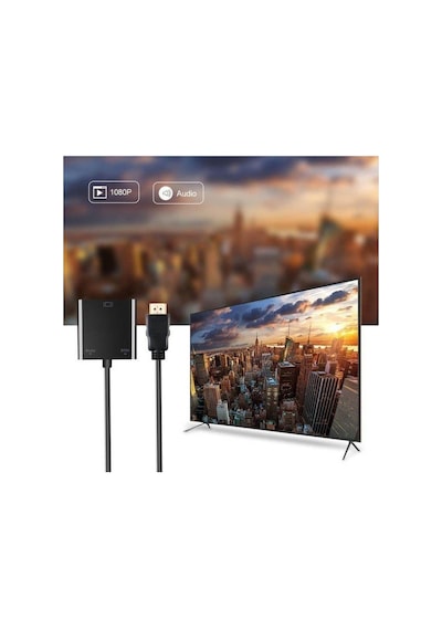 Hdmi To Vga Kablo Çevirici Dönüştürücü Ses Uydu Receiver Ps3 Ps4 (250382973)