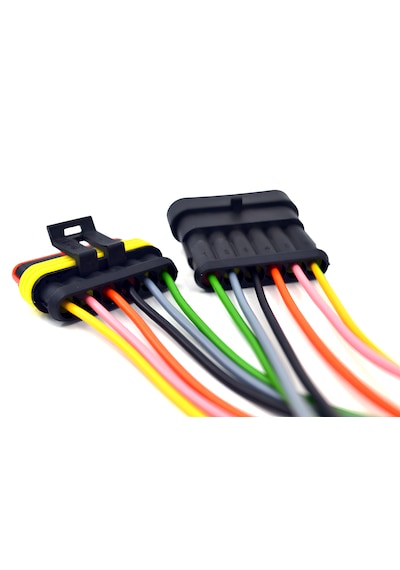 Süper Seal Elektrik Soketi 1 Takım 6 Pin 6 Kablolu Su Geçirmez Konnektör