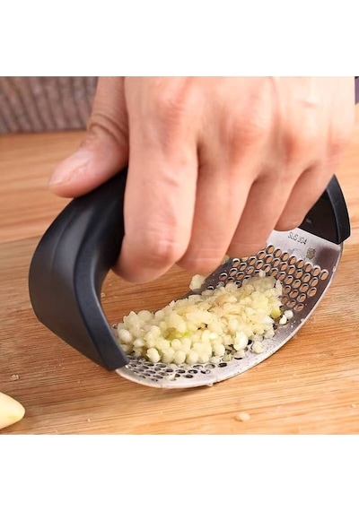 Paslanmaz Çelik Ergonomik Sarımsak Ezme Aleti - Mutfak Gereçleri İle Hızlı Ve Kolay Ezme Çelik Diğer