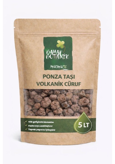 Kırmızı Ponza Taşı Volkanik Cüruf 5 Lt