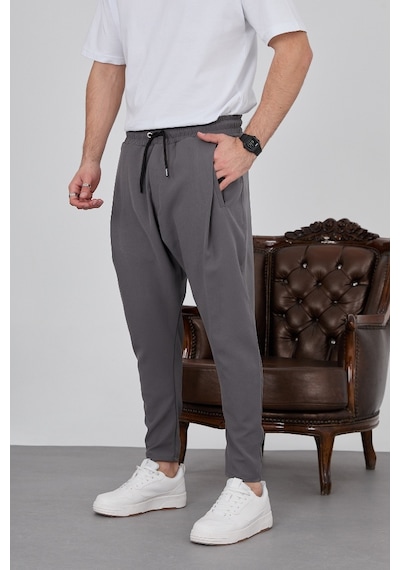 Baykim Sports Wears Unisex Modern Şalvar Pantolon Koyu Gri