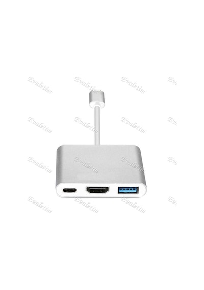 Usb 3.1 Type C To Hdmı Usb 3.0 4962A Çevirici Dönüştürücü Adaptor
