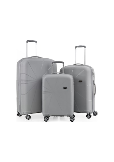 Ççs 5264 Polipropilen 3 Lü Valiz Seti Set / Gri Gri