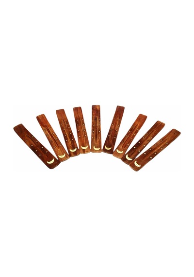 Mystica Incense Stick Stand Ahşap Tütsü Kayığı Ve Standı - 24 Cm- 10'li Paket