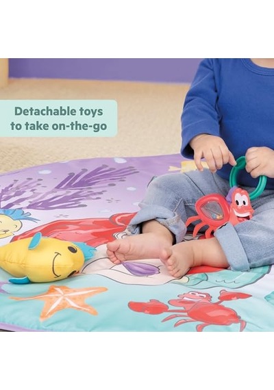 Bright Starts, Küçük Deniz Kızı Twinkle Trove Işıklı Müzikal Bebek Yemek Zamanı Yastıklı Aktivite Merkezi, Yenidoğan ve Üzeri