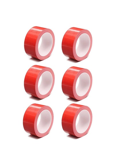 Renkli Kırmızı Koli Bandı 45x100 Metre 6 Adet 1 Paket Bant Marketim